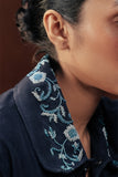 Meeran Hand Embroidered Suede Shirt Jacket
