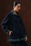 Meeran Hand Embroidered Suede Shirt Jacket