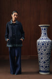 Meeran Hand Embroidered Suede Shirt Jacket