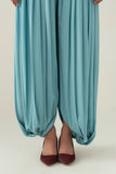 'RAAG' AQUA BLUE DRAPE TROUSER (WOMEN)