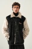 ‘TIMUR' FAUX FUR VARSITY JACKET (M)