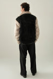 ‘TIMUR' FAUX FUR VARSITY JACKET (M)