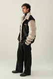 ‘TIMUR' FAUX FUR VARSITY JACKET (M)