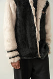 ‘TIMUR' FAUX FUR VARSITY JACKET (M)