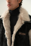‘TIMUR' FAUX FUR VARSITY JACKET (M)