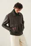 RAAHI' EMBROIDERED LEATHER JACKET (M)