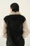 ‘TIMUR' FAUX FUR VARSITY JACKET (F)