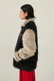 ‘TIMUR' FAUX FUR VARSITY JACKET (F)