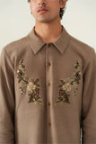 SHUJA' HAND EMBROIDERED KHADDAR SHIRT (M)
