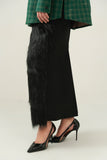 ‘SAAZ' FAUX FUR PENCIL SKIRT
