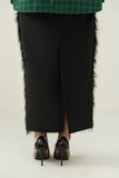 ‘SAAZ' FAUX FUR PENCIL SKIRT