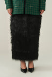 ‘SAAZ' FAUX FUR PENCIL SKIRT