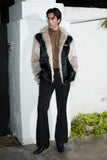 ‘TIMUR' FAUX FUR VARSITY JACKET (M)