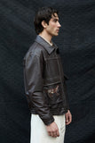 RAAHI' EMBROIDERED LEATHER JACKET (M)