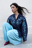 'RAAG' AQUA BLUE DRAPE TROUSER (WOMEN)